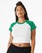 BELLA+CANVAS Ladies Micro Rib Raglan Baby T-Shirt for Casual Wear, Streetwear & Everyday Cropped Fit Top